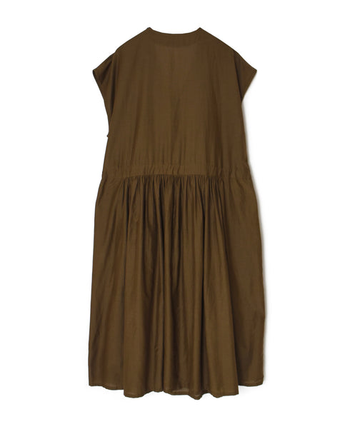 NSL26043 COTTON SILK PLAIN CACHE COEUR DRESS