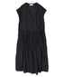 NSL26043 COTTON SILK PLAIN CACHE COEUR DRESS