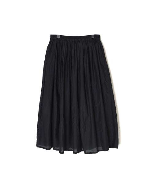 NSL26044 COTTON SILK PLAIN GATHERED SKIRT