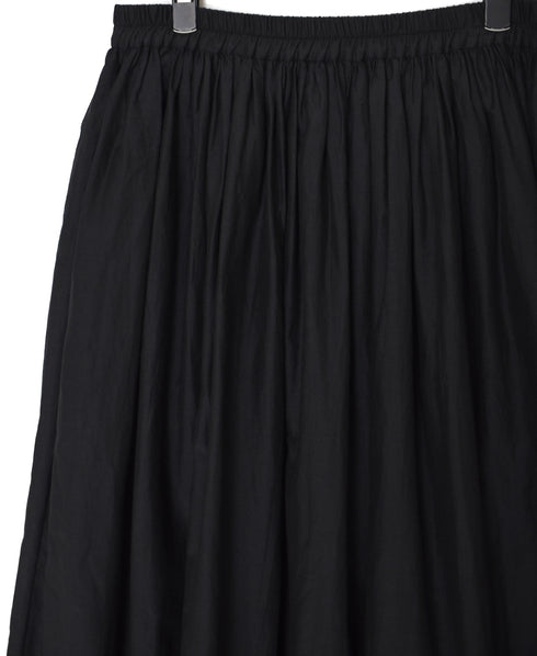 NSL26044 COTTON SILK PLAIN GATHERED SKIRT