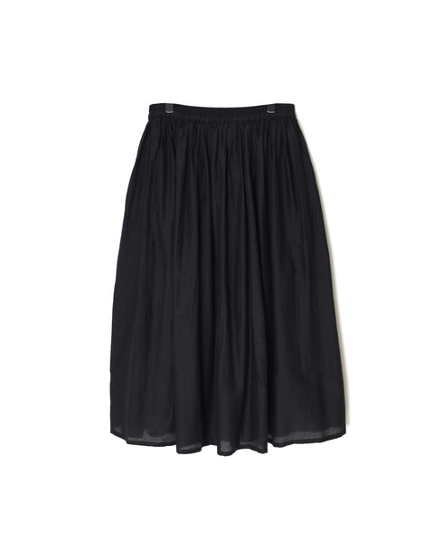 NSL26044 COTTON SILK PLAIN GATHERED SKIRT