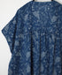 NSL26064 80s VOILE LEAF & FLOWER PRINT V-NECK FRENCH/SL TUNIC
