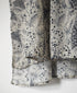 NSL26064 80s VOILE LEAF & FLOWER PRINT V-NECK FRENCH/SL TUNIC