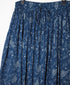 NSL26065 80s VOILE LEAF & FLOWER PRINT GATHERED SKIRT
