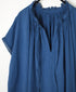 NSL26092 80s COTTON VOILE LACE LACE&STRING COLLAR GATHERED SHIRT