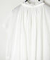 NSL26092 80s COTTON VOILE LACE LACE&STRING COLLAR GATHERED SHIRT