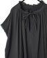 NSL26092 80s COTTON VOILE LACE LACE&STRING COLLAR GATHERED SHIRT