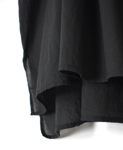 NSL26092 80s COTTON VOILE LACE LACE&STRING COLLAR GATHERED SHIRT