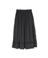 NSL26093 80s COTTON VOILE LACE GATHERED SKIRT
