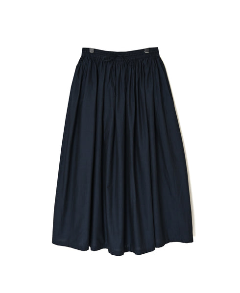 NSL26525 40s COTTON POPLIN PLAIN GATHERED SKIRT