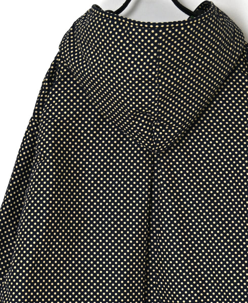 NSL26531 40s COTTON POPLIN DOT PRINT QUILTED LINING HOODED JACKET