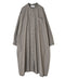 NSL26533 40s COTTON POPLIN DOT PRINT BANDED COLLAR BACK SIDE GATHERED DRESS