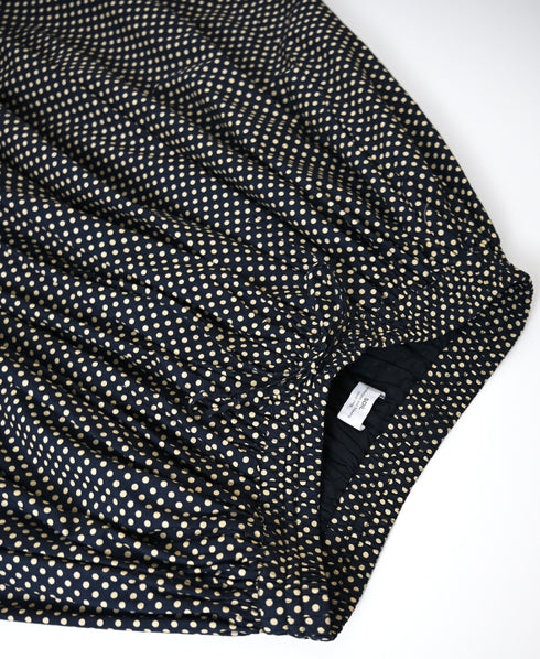 NSL26535 40s COTTON POPLIN DOT PRINT GATHERED SKIRT