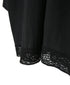 NSL26552 60s COTTON CAMBRIC PLAIN WITH LACE LACE & STRING COLLAR GATHERED SHIRT