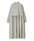 NSL26562 COTTON SATIN PLAIN BANDED COLLAR LAYERED DRESS