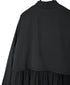 NSL26562 COTTON SATIN PLAIN BANDED COLLAR LAYERED DRESS