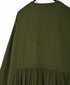 NSL26563 COTTON SATIN PLAIN CACHE COEUR DRESS WITH PLEATS