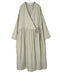NSL26563 COTTON SATIN PLAIN CACHE COEUR DRESS WITH PLEATS
