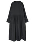 NSL26563 COTTON SATIN PLAIN CACHE COEUR DRESS WITH PLEATS