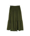 NSL26564 COTTON SATIN PLAIN TIERED GATHER SKIRT