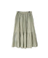NSL26564 COTTON SATIN PLAIN TIERED GATHER SKIRT