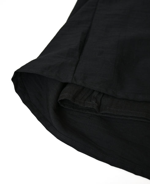 NSL26564 COTTON SATIN PLAIN TIERED GATHER SKIRT