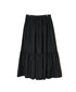 NSL26564 COTTON SATIN PLAIN TIERED GATHER SKIRT