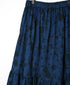 NSL26575 COTTON SATIN FLOWER PRINT TIERED GATHERED SKIRT
