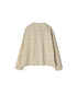 NSL26581 MINI CORDUROY CROSSHATCH PRINT NO COLLAR DOUBLE JACKET