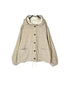 NSL26582 MINI CORDUROY CROSSHATCH PRINT HOODED BLOUSON