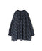 NSL26592 60s COTTON CAMBRIC FLOWER PRINT FRILL&STRING COLLAR GATHERED SHIRT