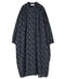 NSL26594 60s COTTON CAMBRIC FLOWER PRINT BANDED COLLAR GATHER SHIRT DRESS
