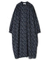 NSL26594 60s COTTON CAMBRIC FLOWER PRINT BANDED COLLAR GATHER SHIRT DRESS