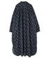 NSL26594 60s COTTON CAMBRIC FLOWER PRINT BANDED COLLAR GATHER SHIRT DRESS