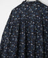 NSL26594 60s COTTON CAMBRIC FLOWER PRINT BANDED COLLAR GATHER SHIRT DRESS