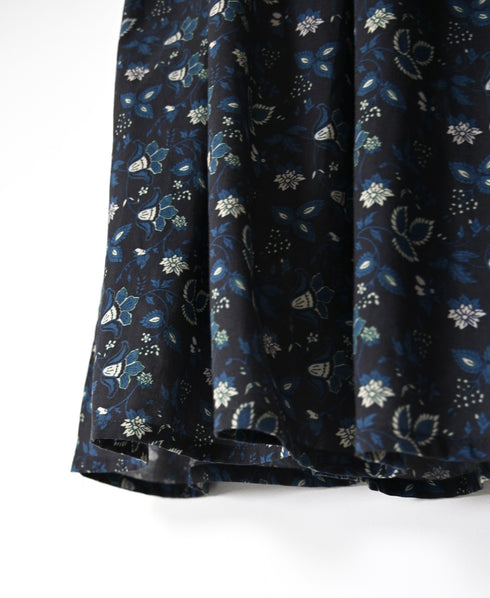 NSL26595 60s COTTON CAMBRIC FLOWER PRINT GATHERED SKIRT