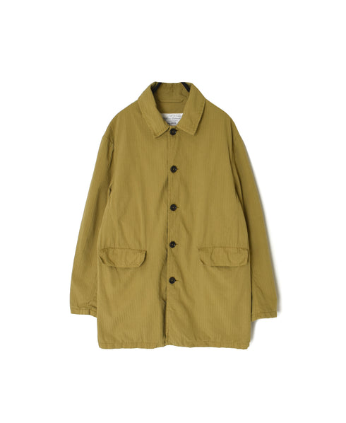 NVL2661D 40s POPLIN STRIPE OVERDYE REGULAR COLLAR LONG JACKET