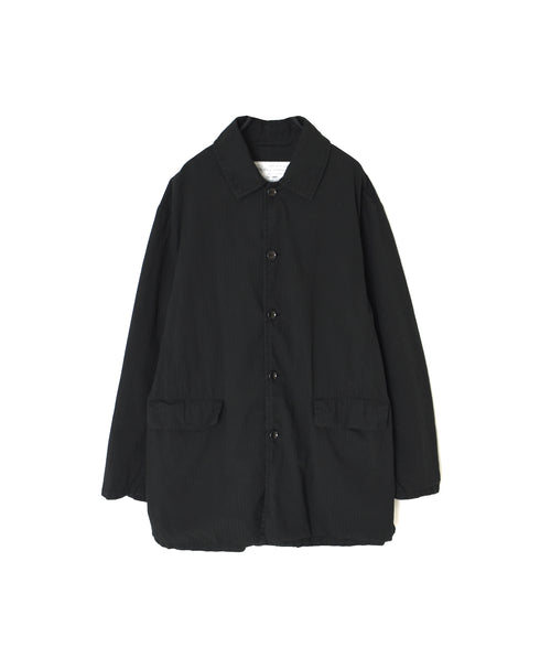 NVL2661D 40s POPLIN STRIPE OVERDYE REGULAR COLLAR LONG JACKET