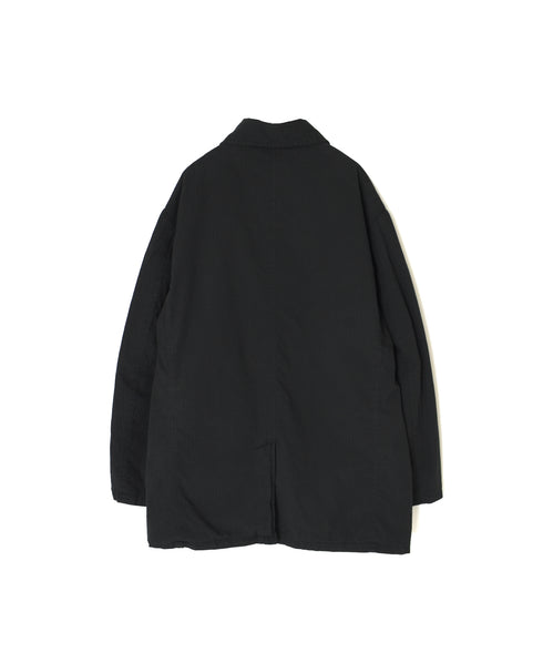 NVL2661D 40s POPLIN STRIPE OVERDYE REGULAR COLLAR LONG JACKET