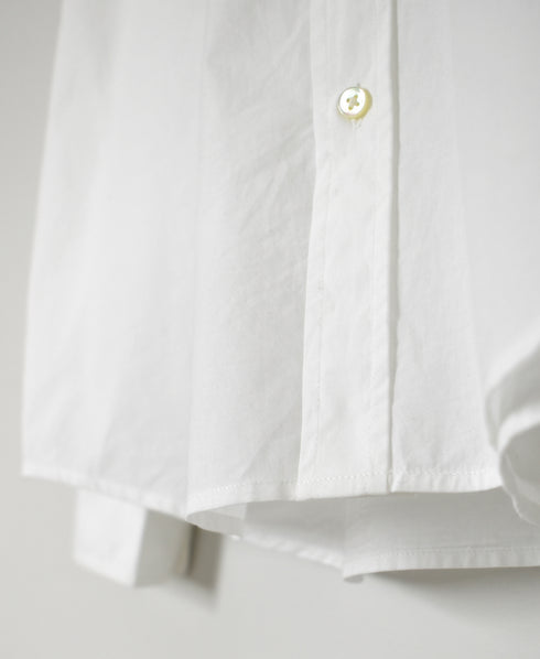 NVL2681 60s ORGANIC POPLIN BANDED COLLAR L/SL OVERSIZED SHIRTS