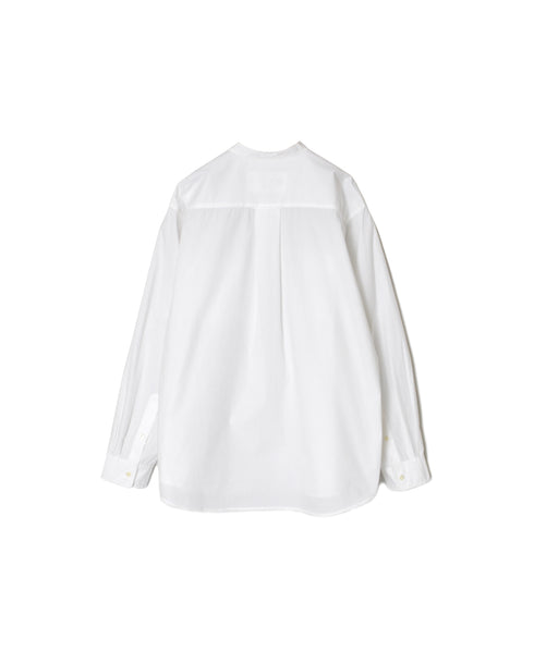 NVL2681 60s ORGANIC POPLIN BANDED COLLAR L/SL OVERSIZED SHIRTS