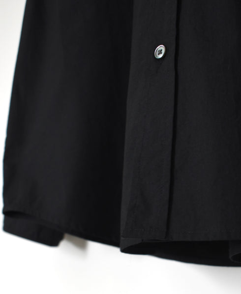 NVL2681 60s ORGANIC POPLIN BANDED COLLAR L/SL OVERSIZED SHIRTS
