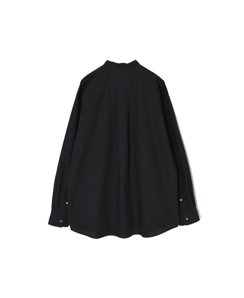 NVL2681 60s ORGANIC POPLIN BANDED COLLAR L/SL OVERSIZED SHIRTS