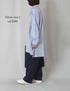 INAM2632S SEERSUCKER STRIPE WASH WORK GATHERED SHIRT