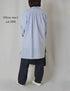 INAM2632S SEERSUCKER STRIPE WASH WORK GATHERED SHIRT