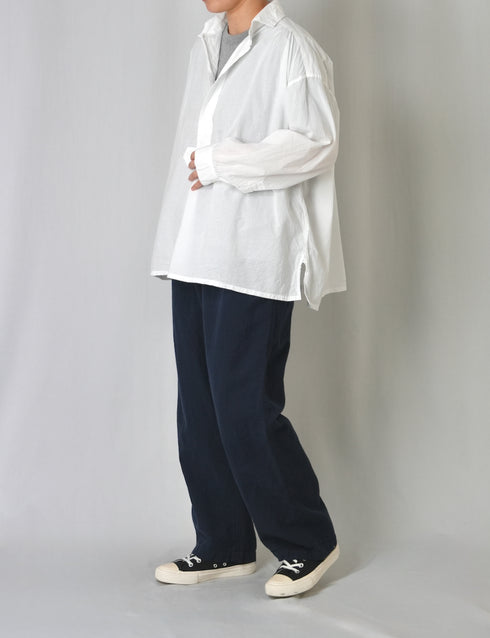 INAM2622 60s COTTON LAWN WASH WORK GATHERED SHIRT