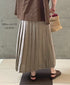 NOD0901 ILISH LINEN LOW WAIST PLEATS WRAP SKIRT LENGTH 80cm (WITH PIN)