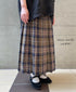 NOD2501PW ILISH LINEN LOW WAIST PLEATS WRAP SKIRT LENGTH 80cm