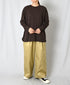 GNSL26512 COTTON SLUB SINGLE JERSEY CREW-NECK L/SL OVERSIZED T-SHIRTS