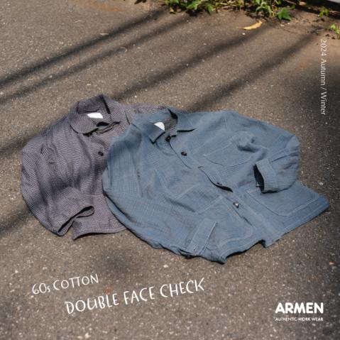 ARMENならではのワークウェア『60s COTTON DOUBLE FACE CHECK』